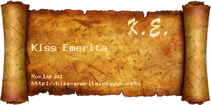 Kiss Emerita névjegykártya